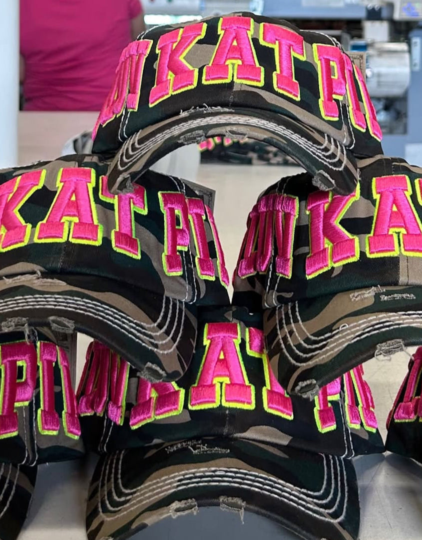 I LUV KP DISTRESSED CAMO HAT